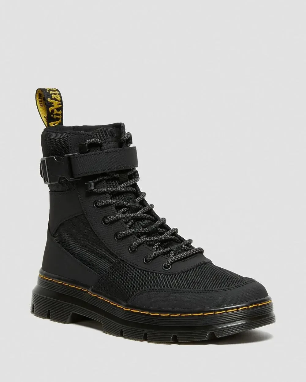 DR. MARTENS NEW COMBS TECH EXTRA TOUGH POLY CASUAL BOOT Black Nylon Size 10 Men